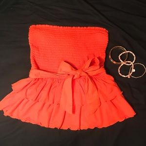 🍊Orange Strapless Top 🍊